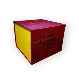 Коробка для чайників червона 14х14х10см